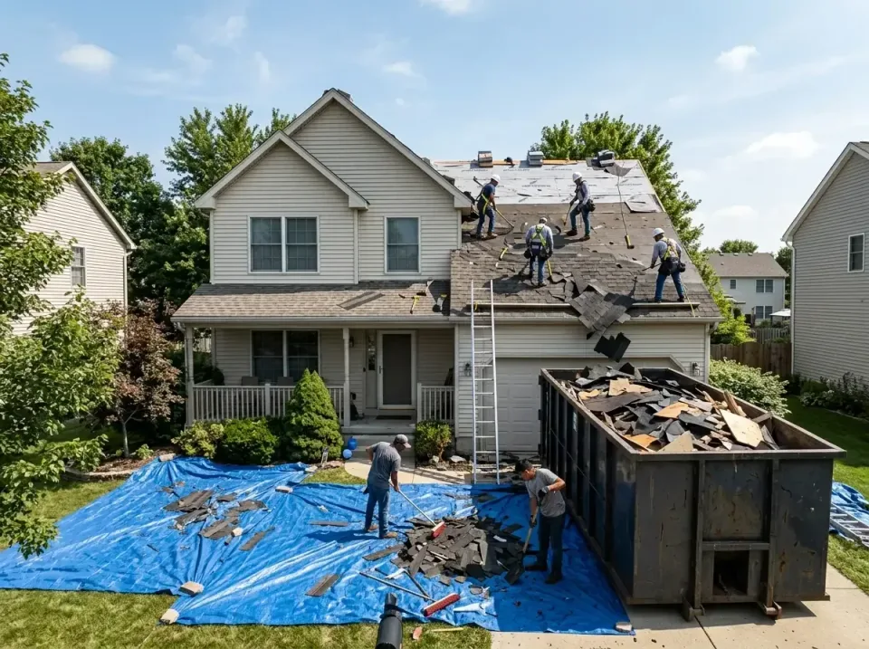 roof-replacement-debris-remova-004 — frequently asked questions, Cheapest Dumpster Rentals in Lake Belvedere Estates, FL